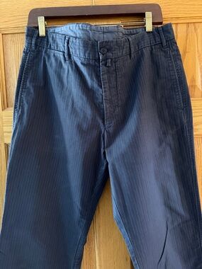 Faconnable Dark Navy Pinstripe Dress Trousers